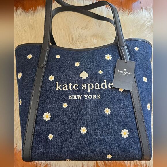 KateโSpade Denim Tote NWT - Picture 10 of 12